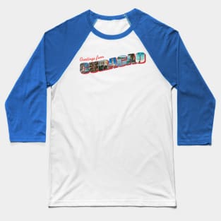 Greetings from Curacao Vintage style retro souvenir Baseball T-Shirt